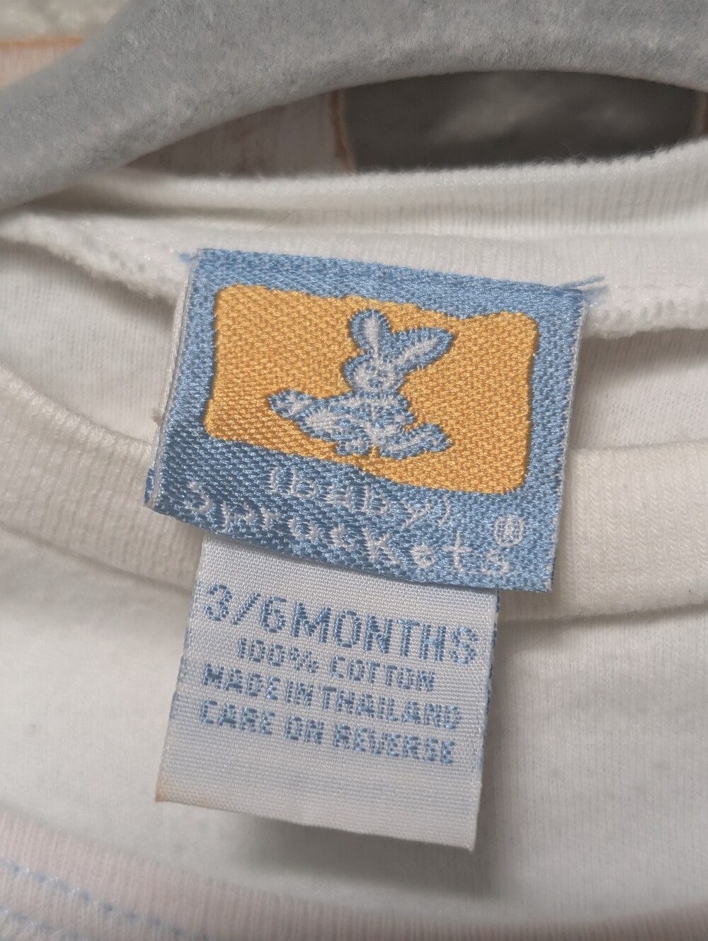 Vintage Baby Sprockets 2 piece overalls outfit unisex 3-6 mos alphabet pastel - Picture 2 of 8